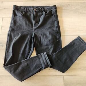 American Eagle Next Level Curvy Hi Rise Jegging Womens Size 14 Black